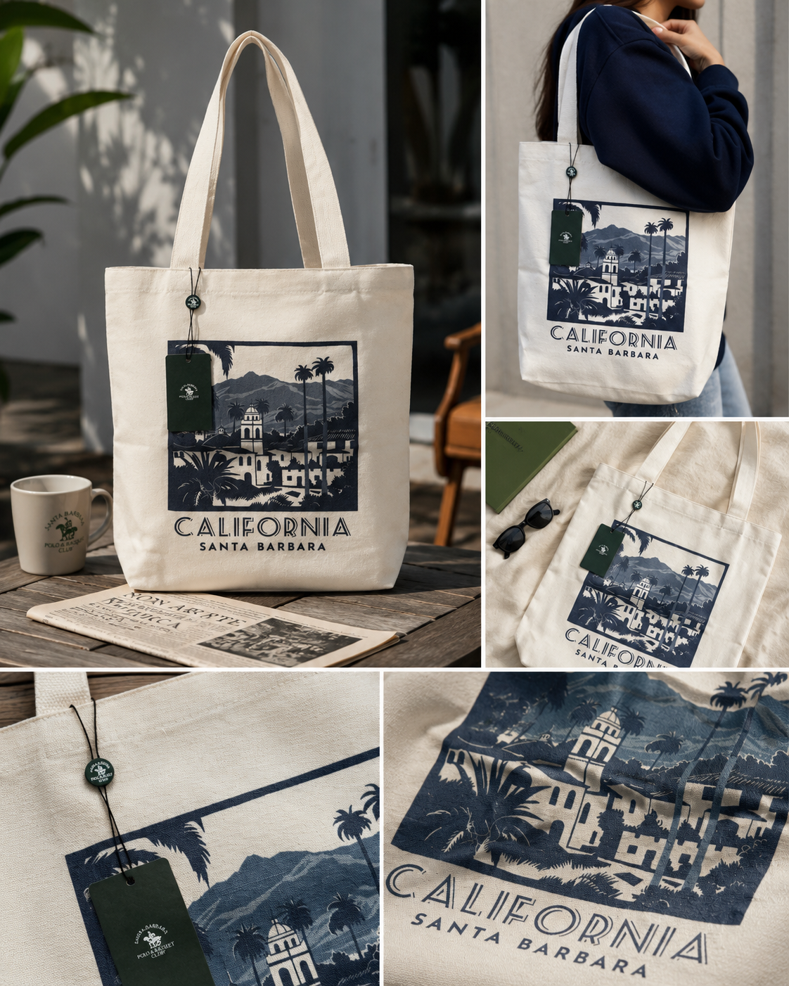 Santa Barbara California Tote Bag