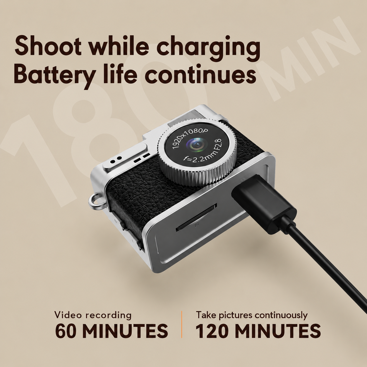 Nano Retro Mini Keychain Camera